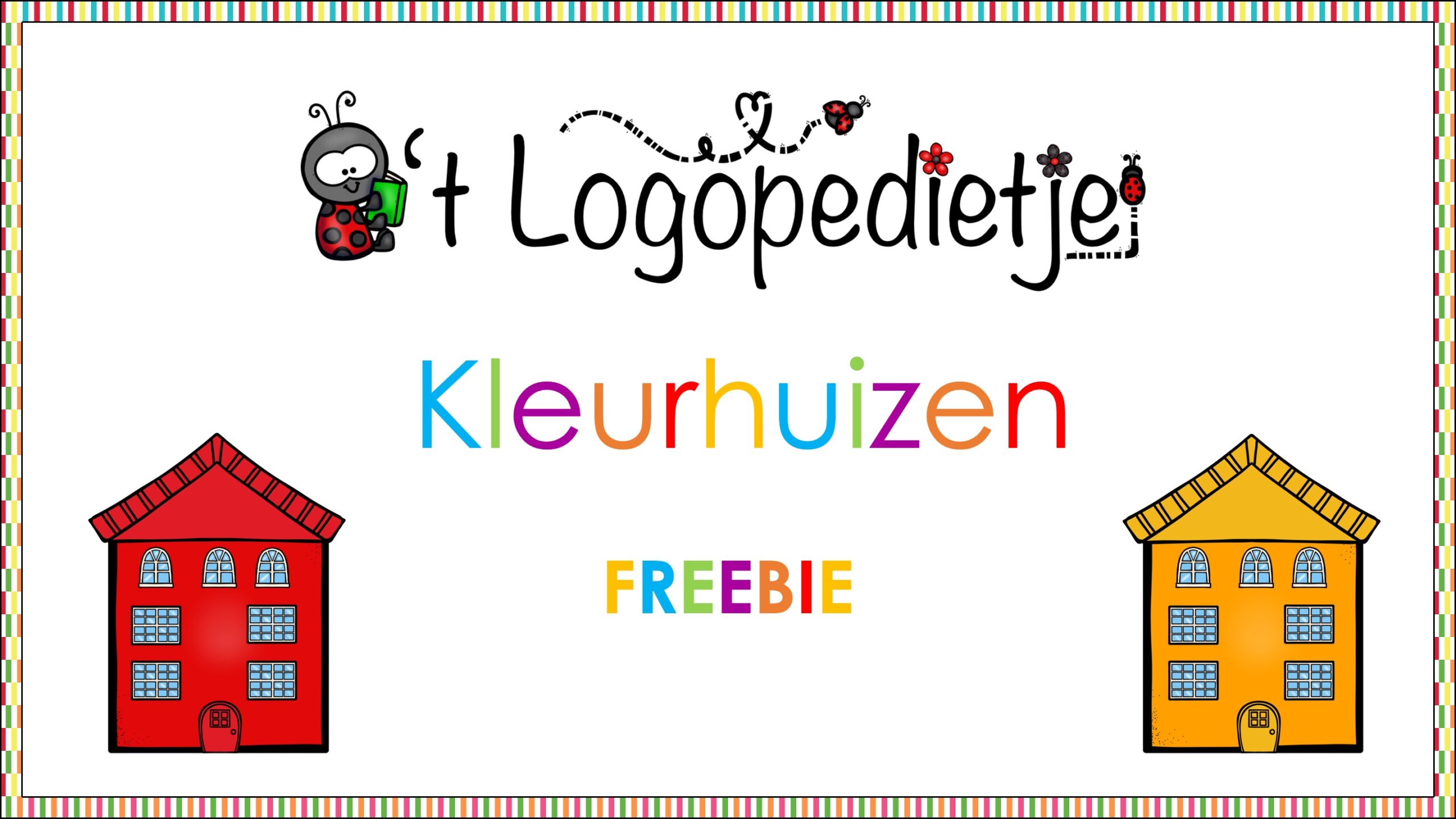 Freebie: Kleurhuizen - 't Logopedietje