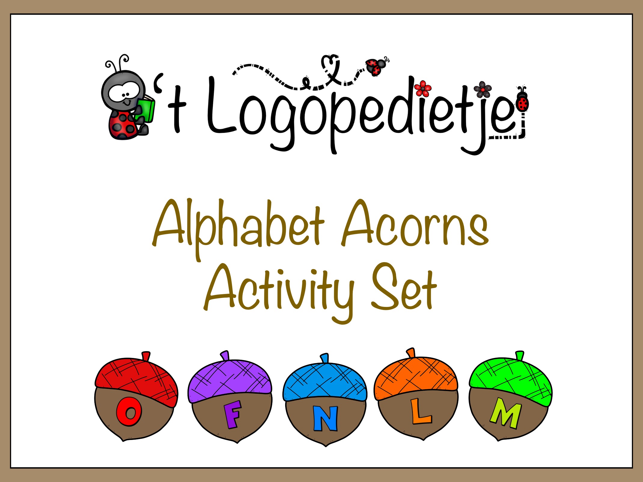 Alphabet Acorns Activity Set incl. bundeltje - Afbeelding 2